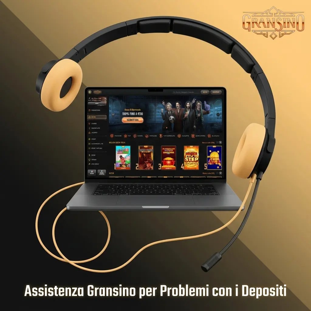 Team supporto Gransino disponibile per problemi con depositi tramite live chat, email e FAQ per giocatori italiani.