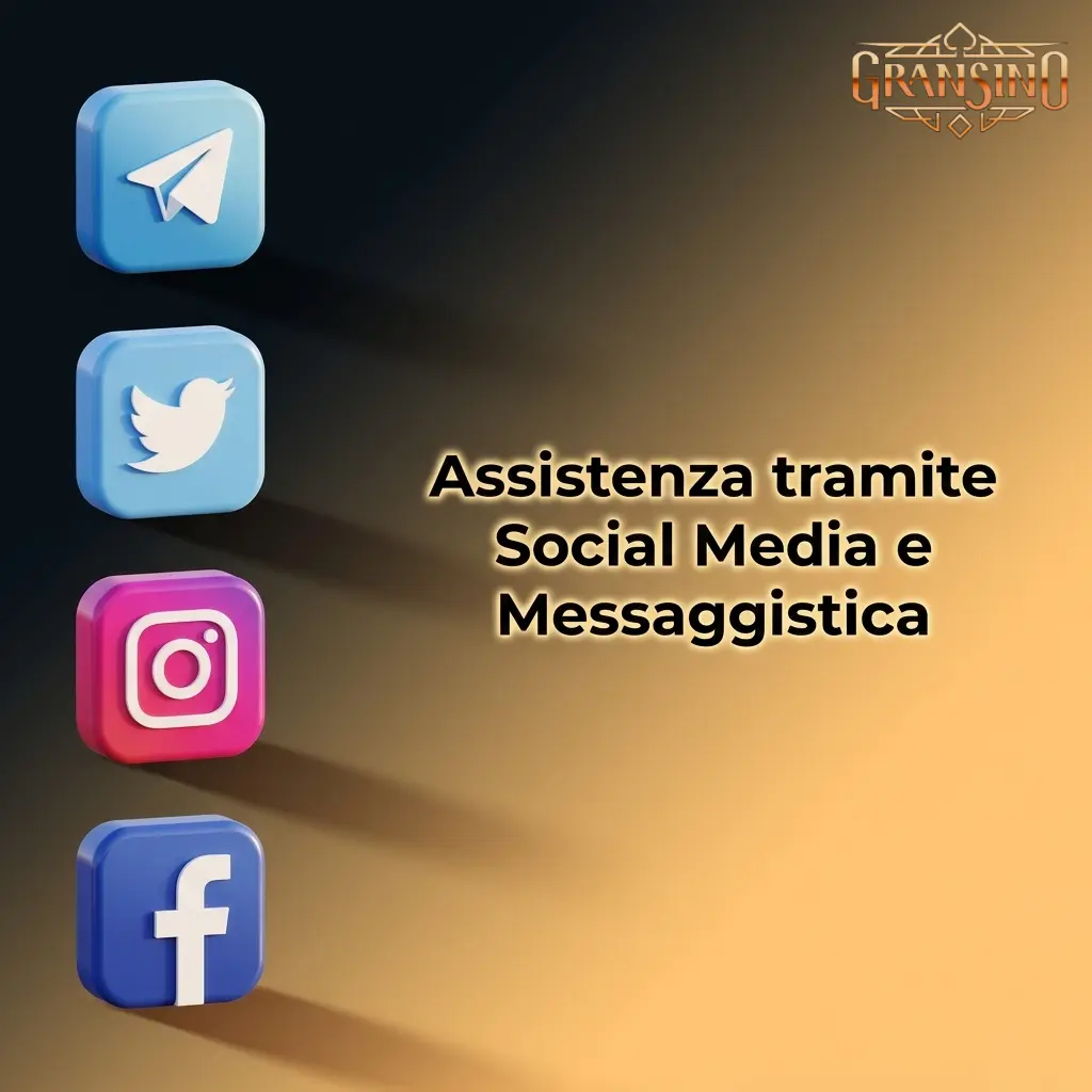 Gransino assistenza social media Telegram Facebook Instagram Twitter per aggiornamenti e richieste generali dei giocatori