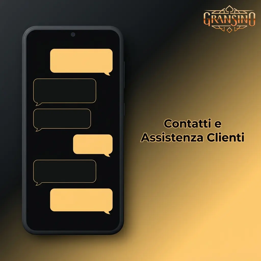 Servizio assistenza clienti Gransino 24/7 con live chat, email e modulo di contatto per utenti italiani